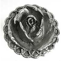 Emenee OR157-ABS Premier Collection Rose 1-1/4 inch x1-1/4 inch in Antique Bright Silver Bloom Series